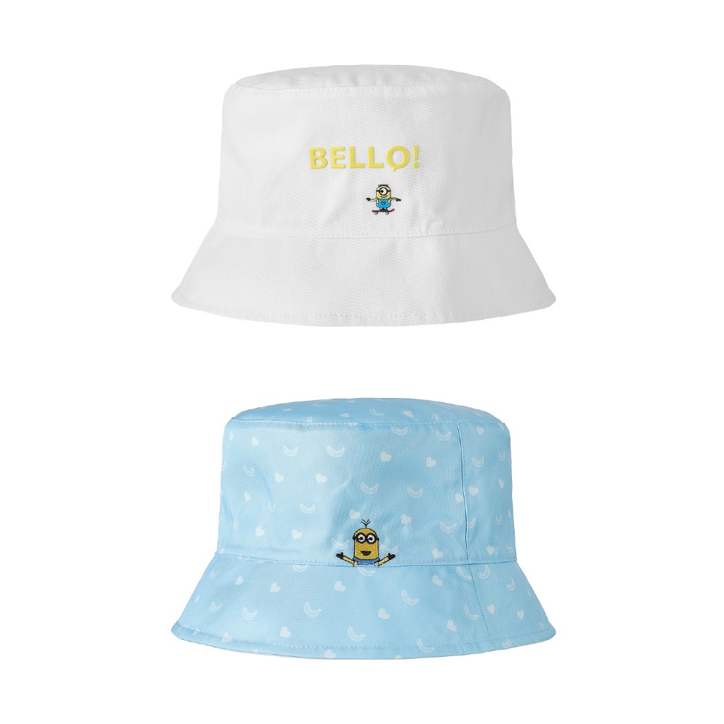 Bucket Hat Minions (Celeste, Blanco)