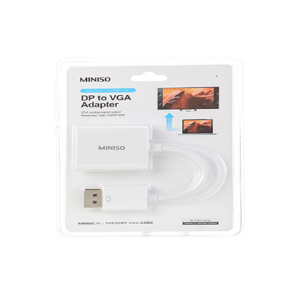 Adaptador DP a VGA (Blanco)